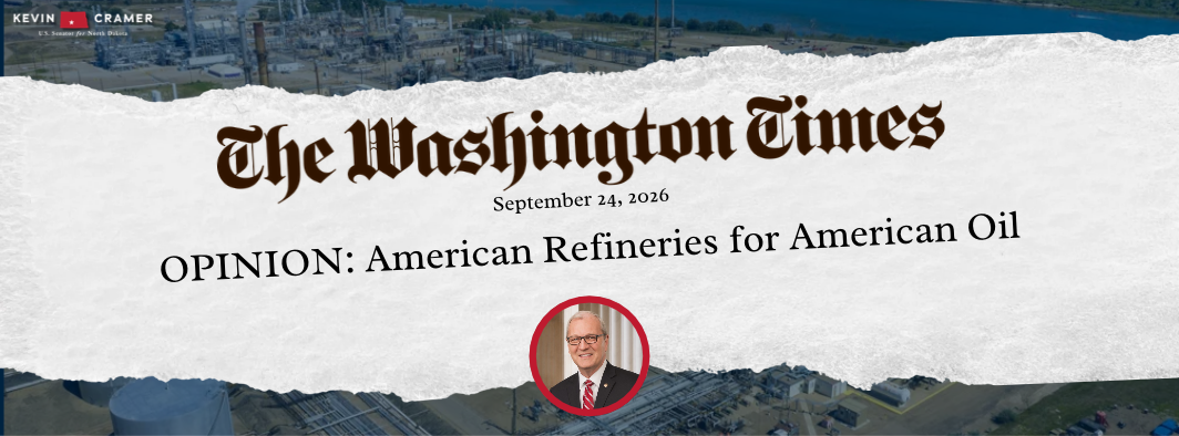 Washington Times Domestic refining Op-Ed